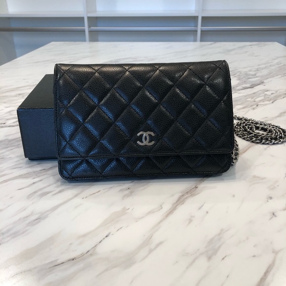 CHANEL Handbags - Chanel black caviar WOC